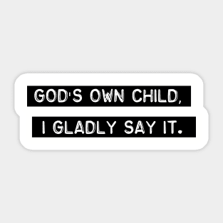 God's Own Child - Embossing Tape Sticker